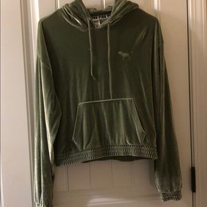 Olive Green pink hoodie